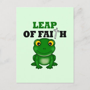 Frog Leap Of Faith Postcard