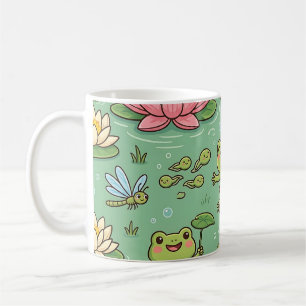 Frog Lily Pad Pattern Mug