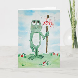 Frog Line Card I'm Sorry Please Forgive Me