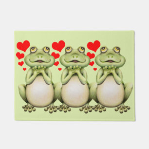 Frog Love Drawing Doormat