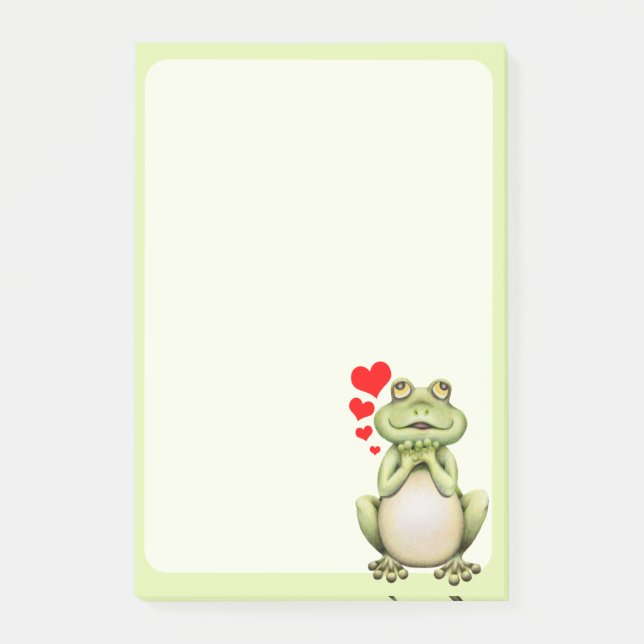 Frog Love Drawing Post-it Notes (Front)