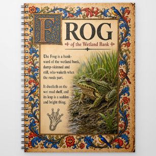 Frog, Medieval Bestiary Art Notebook