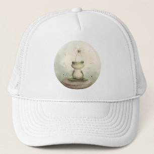 Frog meditation dandelion Trucker Hat