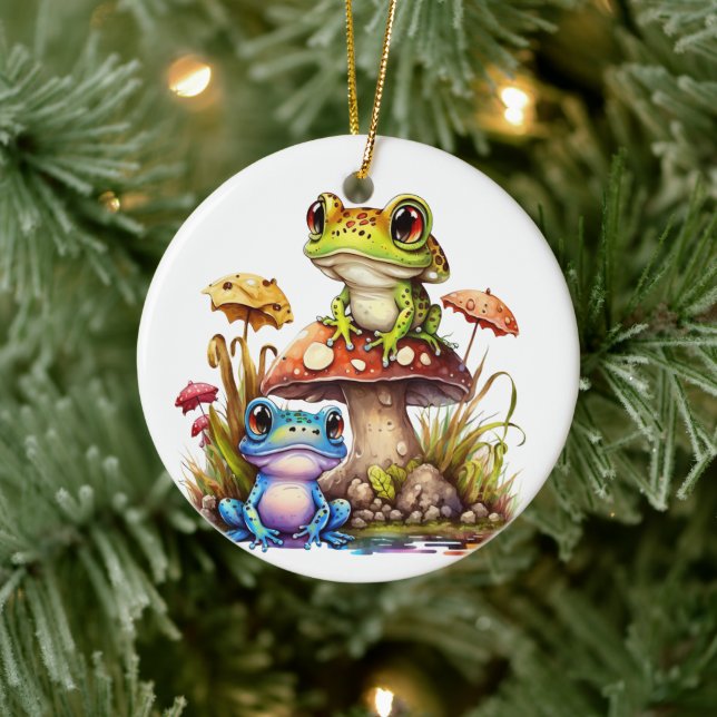 Frog Merchandise Gifts Ceramic Ornament (Tree)