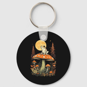 Frog Moon Mushroom Forest Nature Aesthetic Cottage Keychain