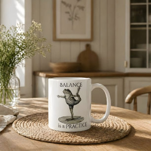 Frog Mug - "Balance Is A Practice"