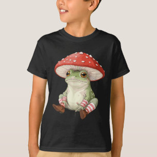 Frog Mushroom Forest Nature Aesthetic Cottagecore T-Shirt