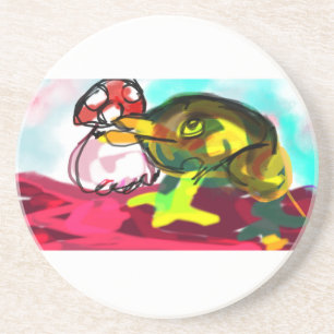Frog Mushroom fun Coaster