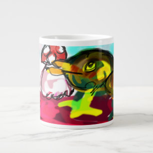 Frog Mushroom fun Large Coffee Mug