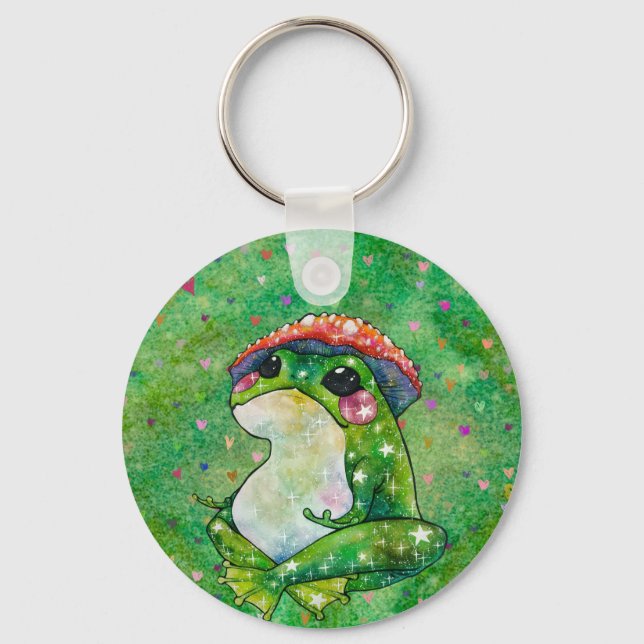 Frog named Clover Keychain (Front)
