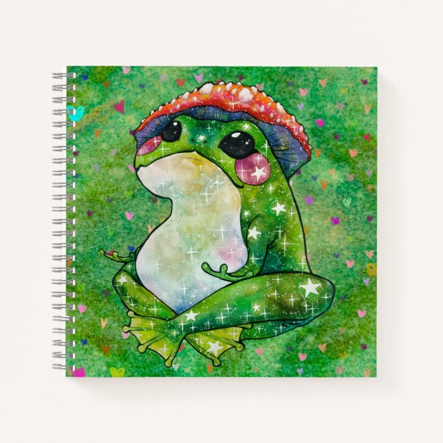 Frog named Clover Notebook (Front)