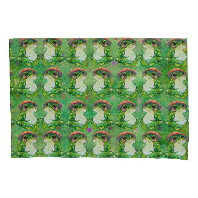 Frog named Clover Pillowcase (Front)