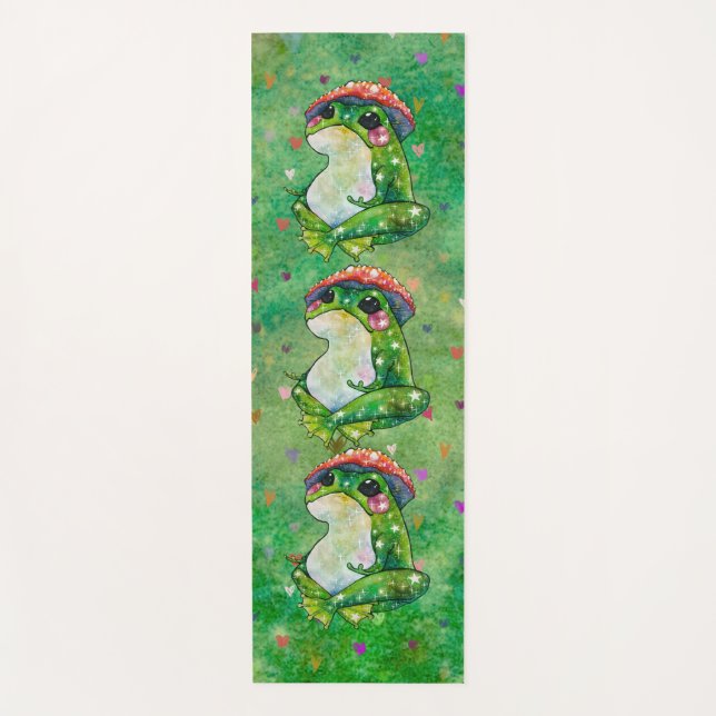 Frog named Clover Yoga Mat (Front)