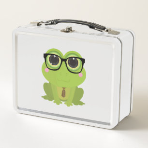 Frog Nerd Metal Lunch Box