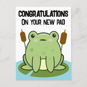 Frog New Home Pad Congratulations Postcard