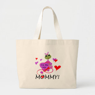 Frog New Mommy T-shirts and Gifts Large Tote Bag
