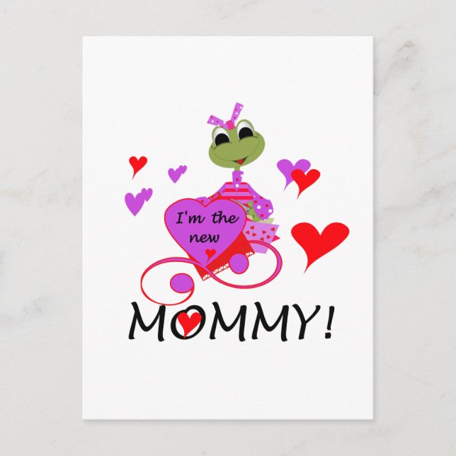 Frog New Mommy T-shirts and Gifts Postcard (Front)