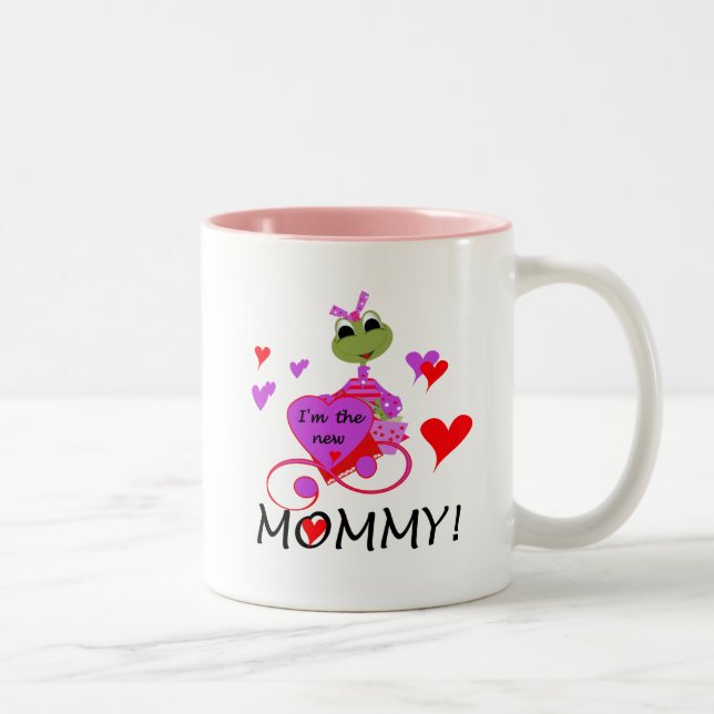 Frog New Mommy T-shirts and Gifts Two-Tone Coffee Mug (Right)