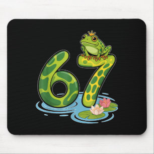 Frog Number 67 Or 67th Birthday Cool Meme Six Seve Mouse Pad