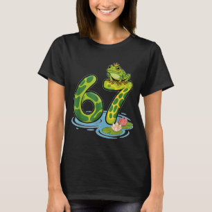 Frog Number 67 Or 67th Birthday Cool Meme Six Seve T-Shirt