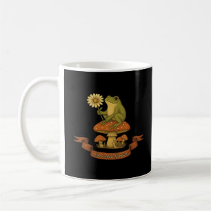 Frog Of The Garden Fairycore  Cottagecore Frog And Coffee Mug