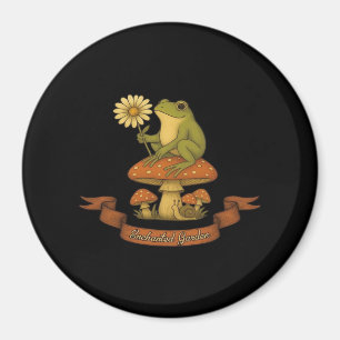Frog Of The Garden Fairycore  Cottagecore Frog And Magnet