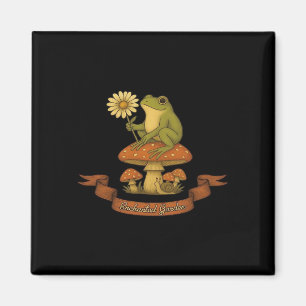 Frog of the Garden Fairycore Cottagecore Frog Magnet