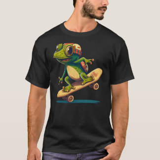 Frog On A Skateboard, Skate, Skateboard (4) T-Shirt