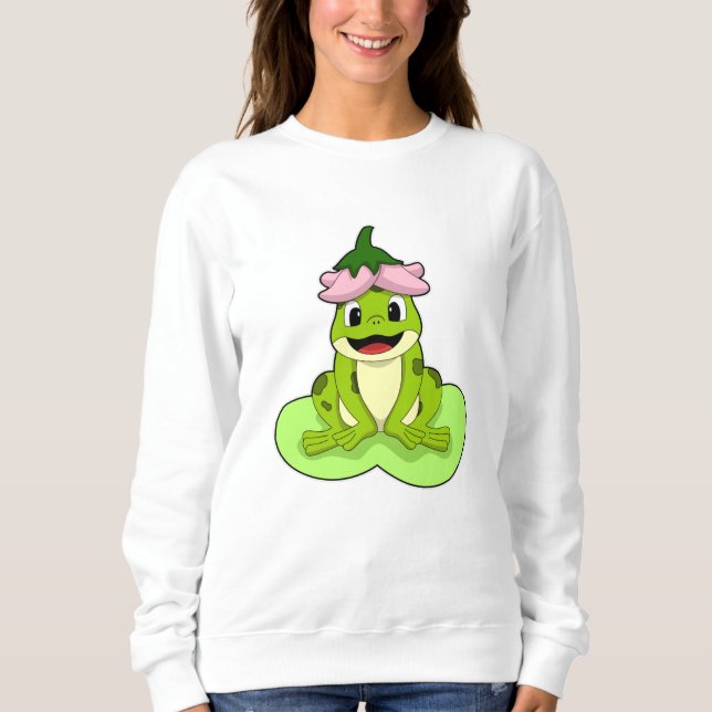 Frog on Leaf Sweatshirt (Front)
