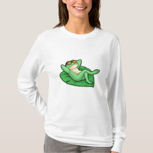 Frog on Leaf with Sunglasses T-Shirt