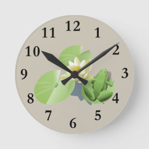 Frog On Lilypad Clock