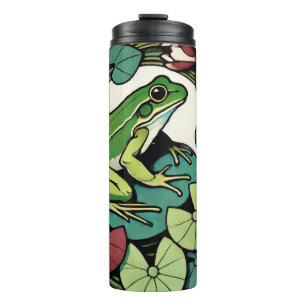 Frog on Lilypads Thermal Tumbler