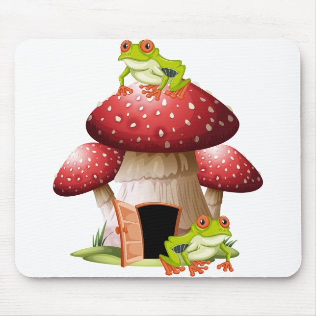 Frog on mushroom mouse pad (Front)