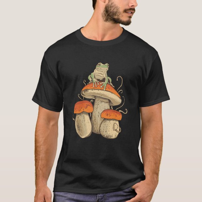 Frog on mushroom T-Shirt (Front)