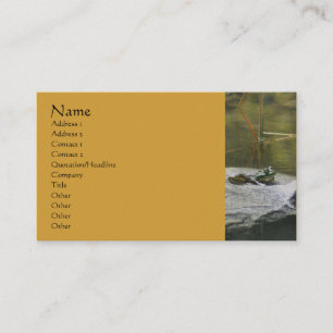 Frog On Rock Nature Photography Business Card