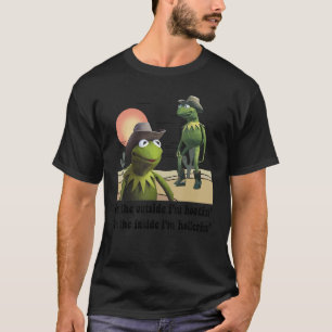 Frog Outside I'm Hootin Inside I'm Hollerin Men Wo T-Shirt