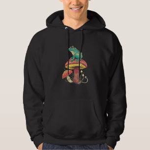 Frog Over Mushroom Nature Hoodie