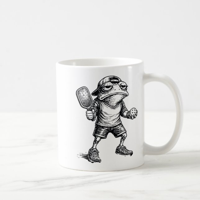 Frog paddleball men women grumpy frog playing coffee mug (Right)