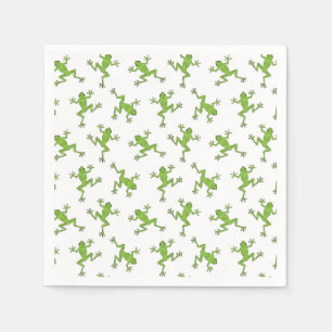 Frog Paper Napkins, Amphibian Party Supplies Napkin