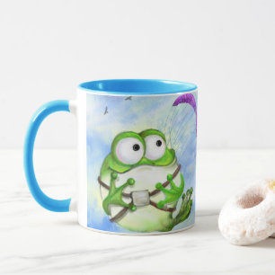 Frog Paraglider Funny Mug