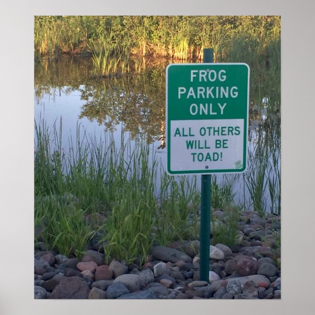 Frog Parking Only Poster Print (Front)