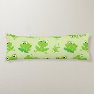 Frog Pattern, Cute Frogs, Green Frogs, Frog Prince Body Pillow