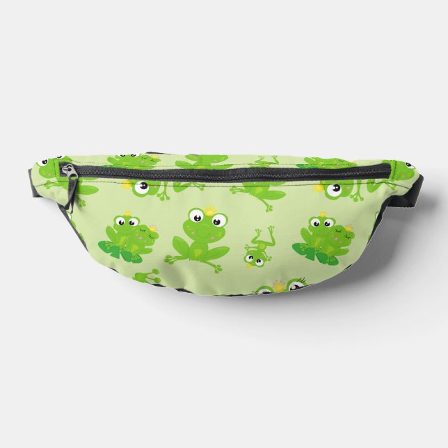 Frog Pattern, Cute Frogs, Green Frogs, Frog Prince Fanny Pack (Lay Down)