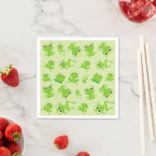 Frog Pattern, Cute Frogs, Green Frogs, Frog Prince Napkin