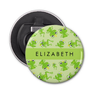 Frog Pattern, Green Frogs, Frog Prince, Your Name Bottle Opener