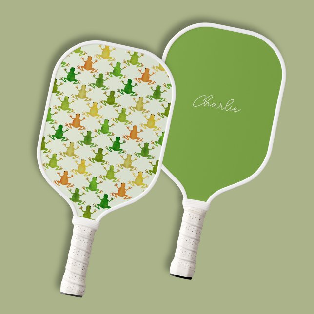 Frog pattern personalized pickleball paddle (Frog pattern personalized pickleball paddle)