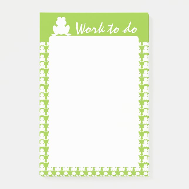 Frog Pattern Post-it Notes (Front)