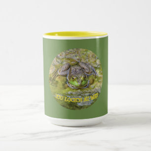 FROG PEERING AT YOU /YOU LOOK'N AT ME? MUG