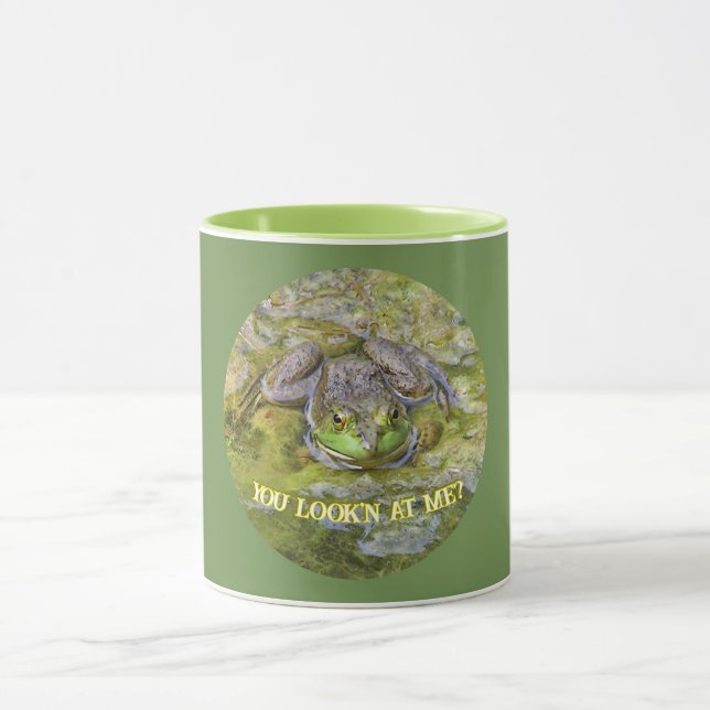 FROG PEERING AT YOU /YOU LOOK'N AT ME? MUG (Center)