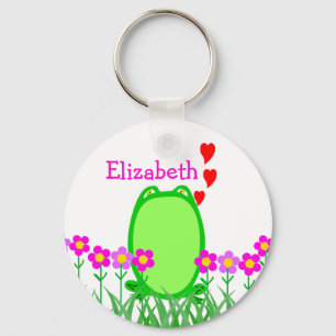 Frog Personalized With Name Keychain